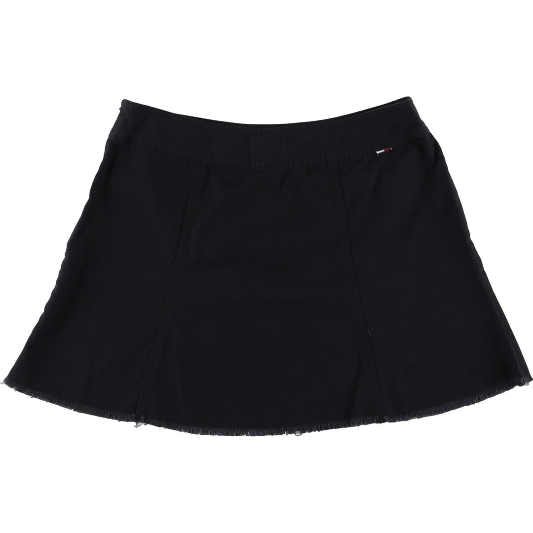 Vintage 90'S Tommy Hilfiger cotton flared mini skirt, size L, women's size L cotton black type Vintage Second Hand