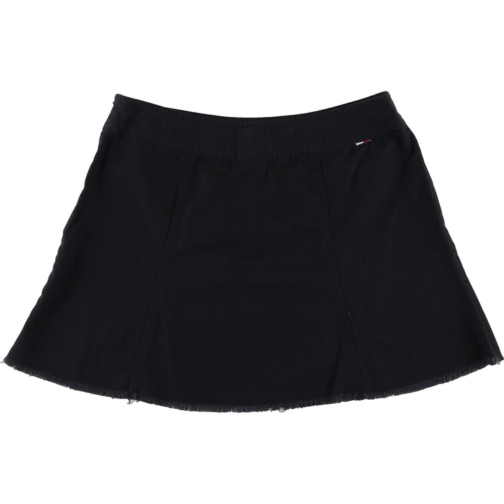 Vintage 90'S Tommy Hilfiger cotton flared mini skirt, size L, women's size L cotton black type Vintage Second Hand