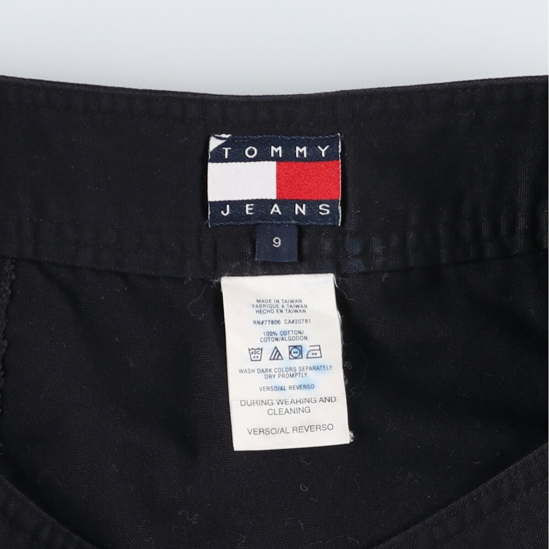 Vintage 90'S Tommy Hilfiger cotton flared mini skirt, size L, women's size L cotton black type Vintage Second Hand