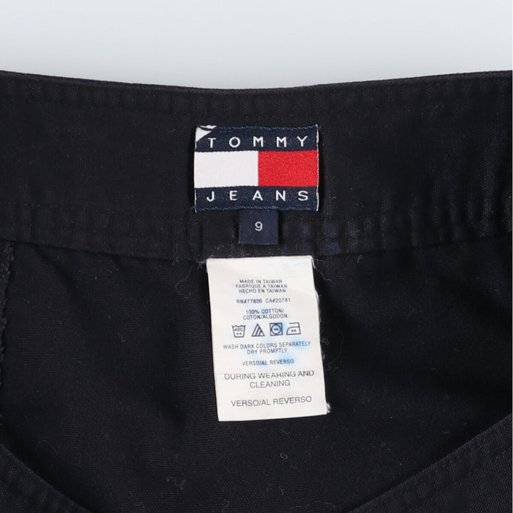 Vintage 90'S Tommy Hilfiger cotton flared mini skirt, size L, women's size L cotton black type Vintage Second Hand