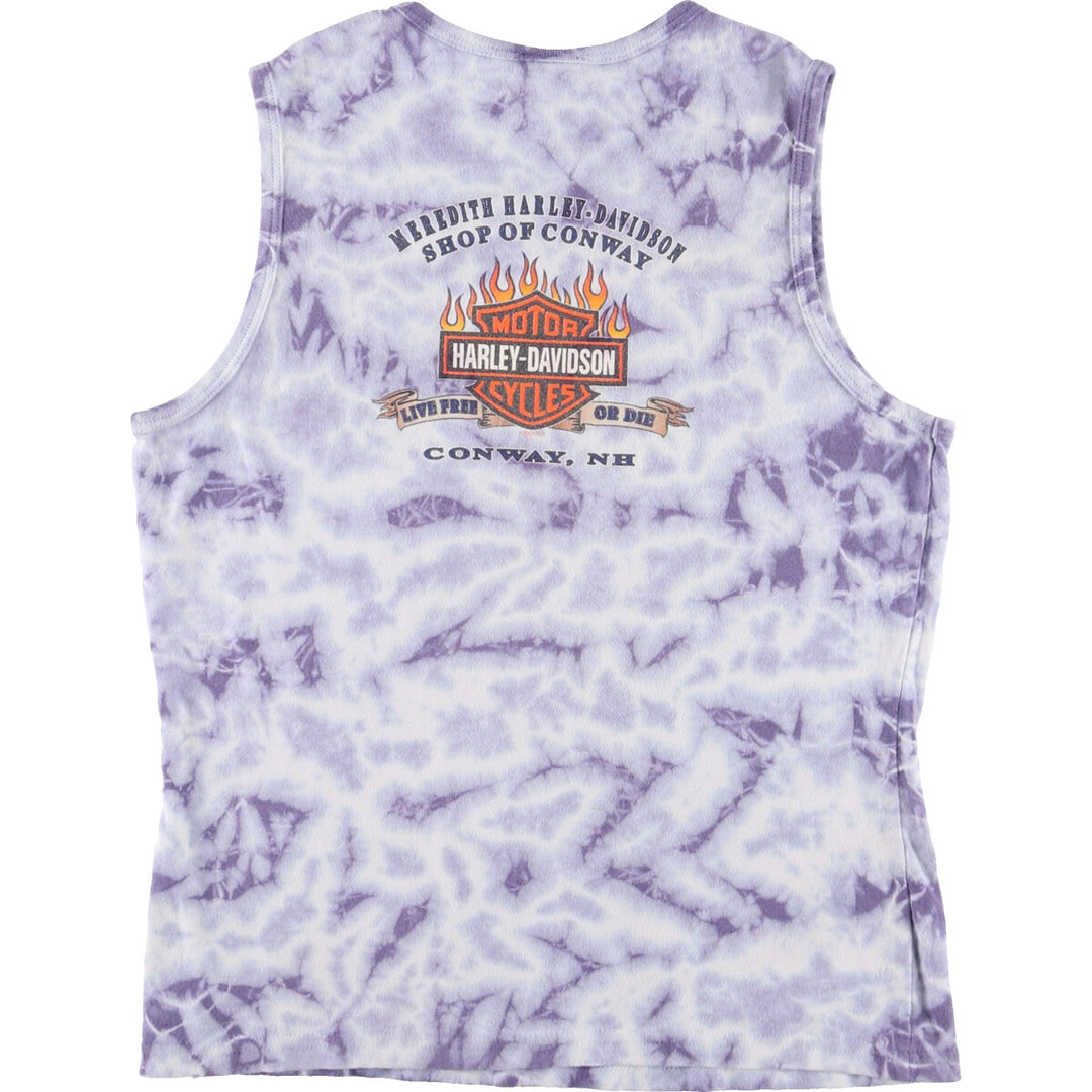 00'S Harley-Davidson Tie-dye Pattern Back Print Tank Top Made in USA Women's L size /eaa473931