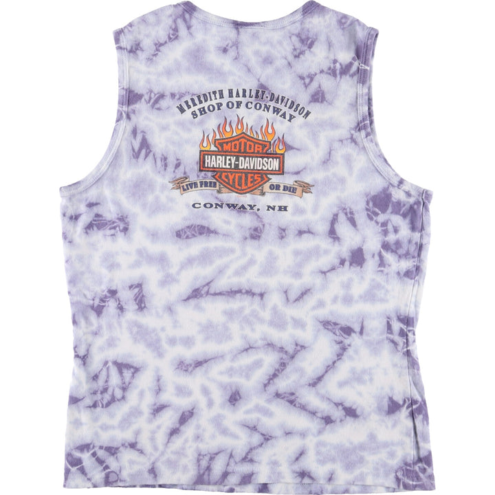 00'S Harley-Davidson Tie-dye Pattern Back Print Tank Top Made in USA Women's L size /eaa473931