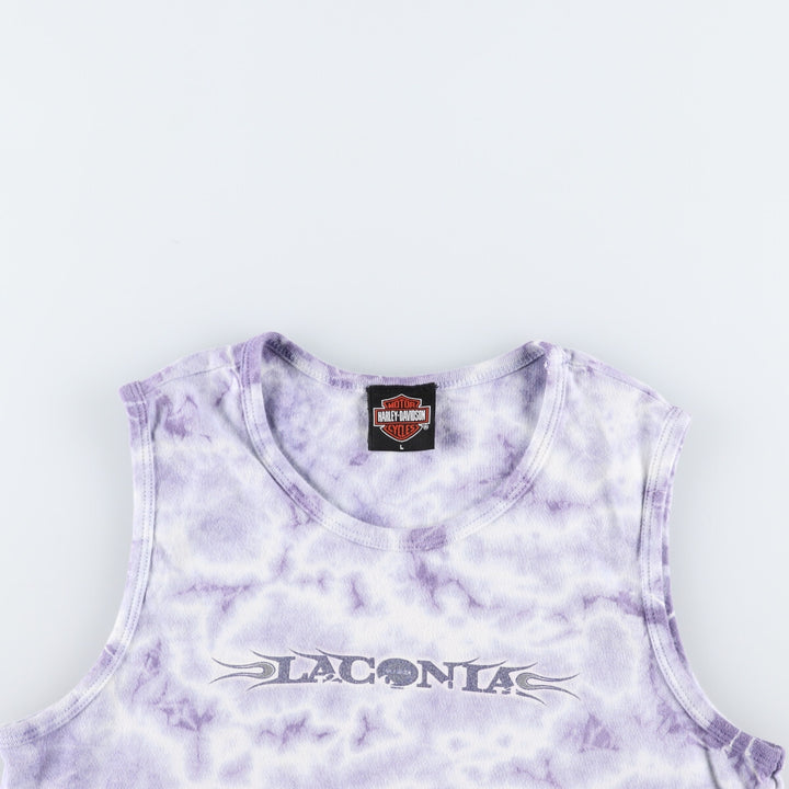 00'S Harley-Davidson Tie-dye Pattern Back Print Tank Top Made in USA Women's L size /eaa473931