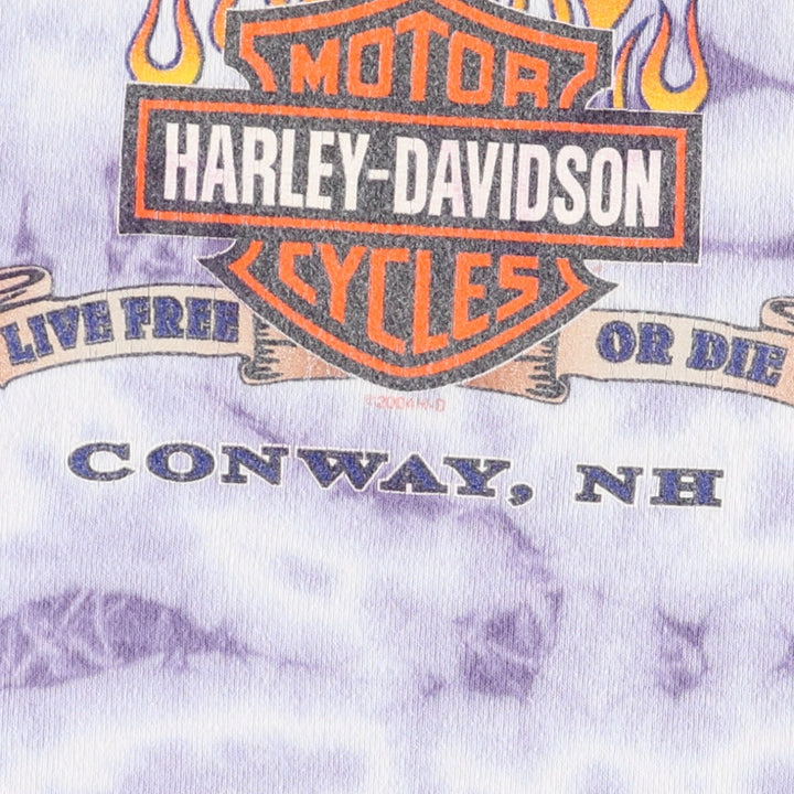 00'S Harley-Davidson Tie-dye Pattern Back Print Tank Top Made in USA Women's L size /eaa473931