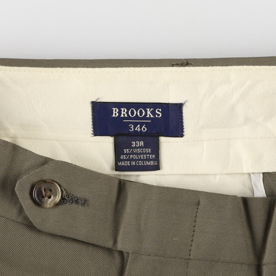 90'S Brooks Brothers 346 Two-pleat Slacks Pants Men's W33 Vintage / eaa474125