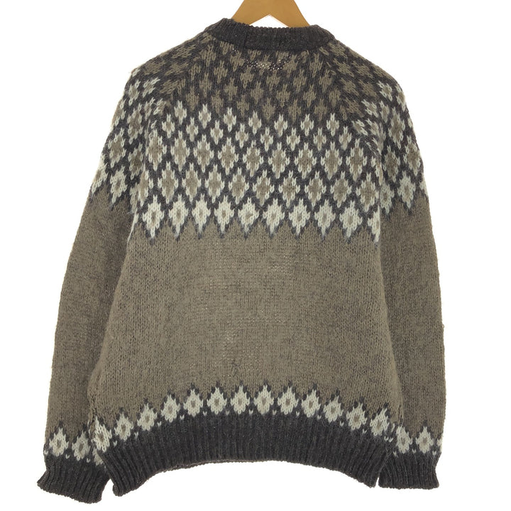80'S Cheviot CRAFTS Nordic sweater, men's size L, vintage /eaa474176