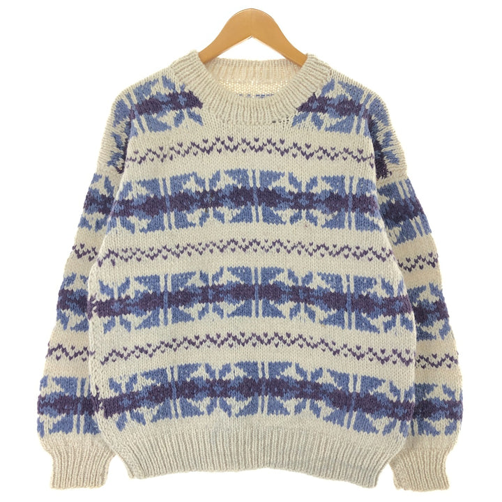 All-over print knit sweater, men's size M / eaa474179