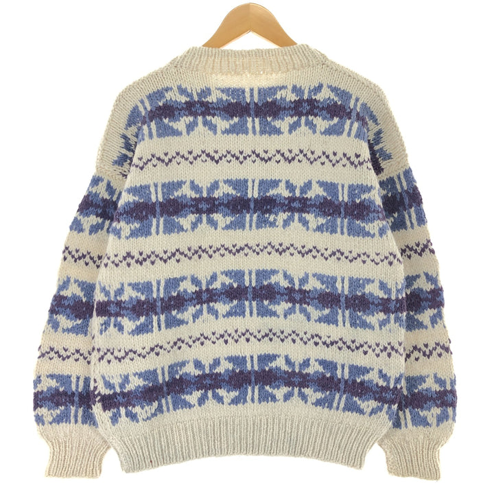 All-over print knit sweater, men's size M / eaa474179