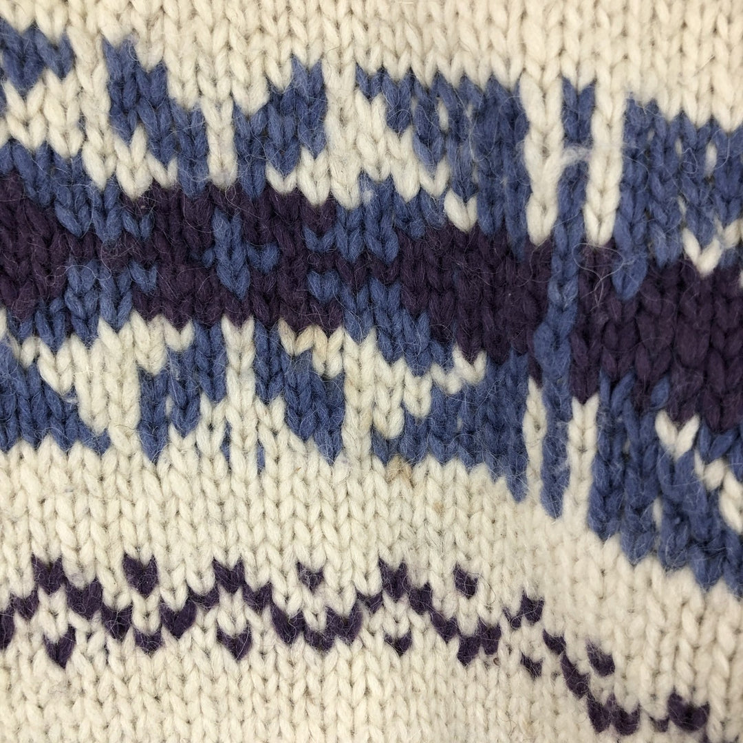 All-over print knit sweater, men's size M / eaa474179