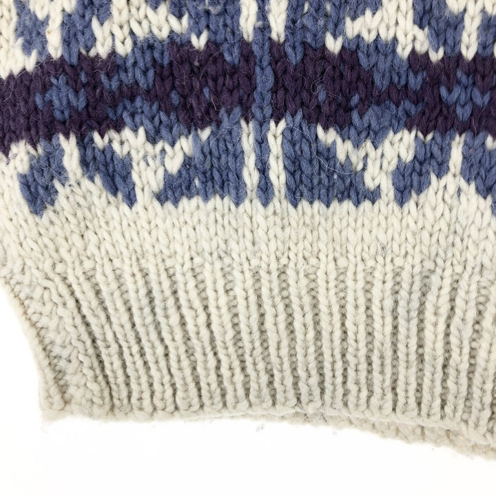 All-over print knit sweater, men's size M / eaa474179