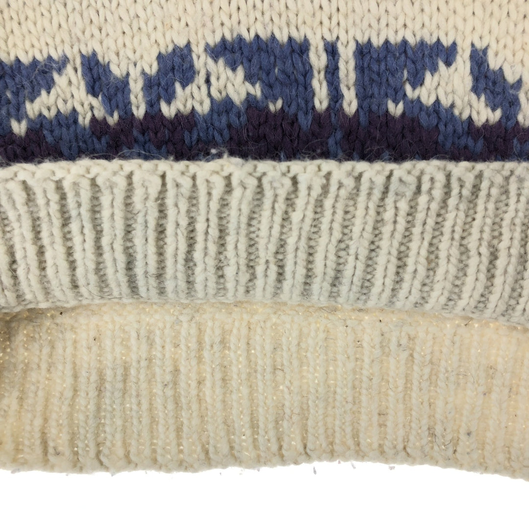 All-over print knit sweater, men's size M / eaa474179