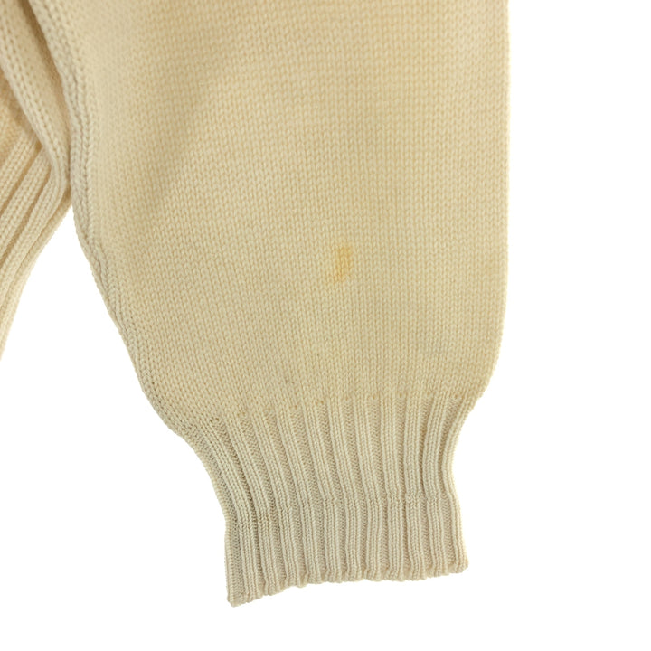 60s-70'S SAND KNIT V-neck lettered knit sweater, men's size S, vintage / eaa474181