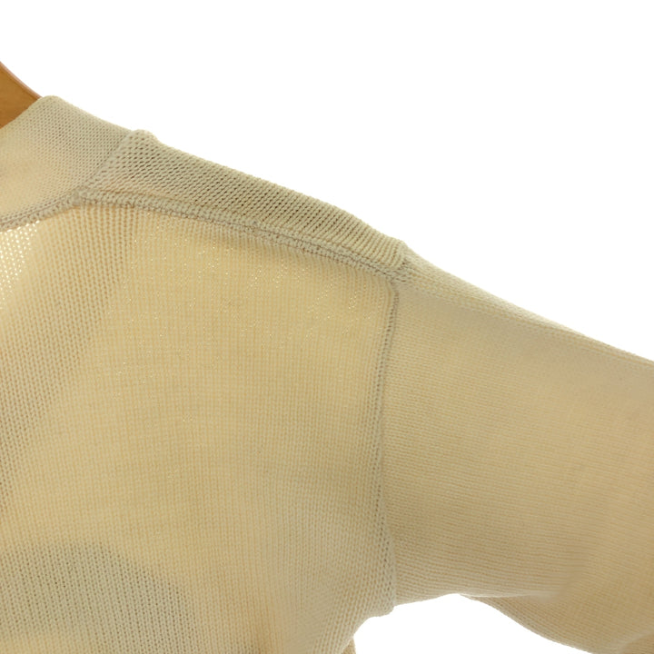 60s-70'S SAND KNIT V-neck lettered knit sweater, men's size S, vintage / eaa474181