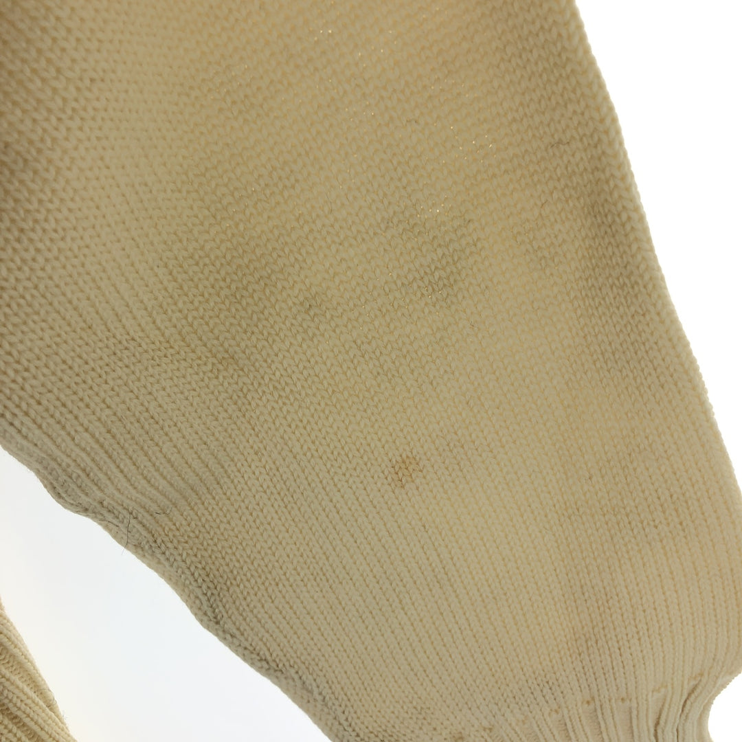60s-70'S SAND KNIT V-neck lettered knit sweater, men's size S, vintage / eaa474181