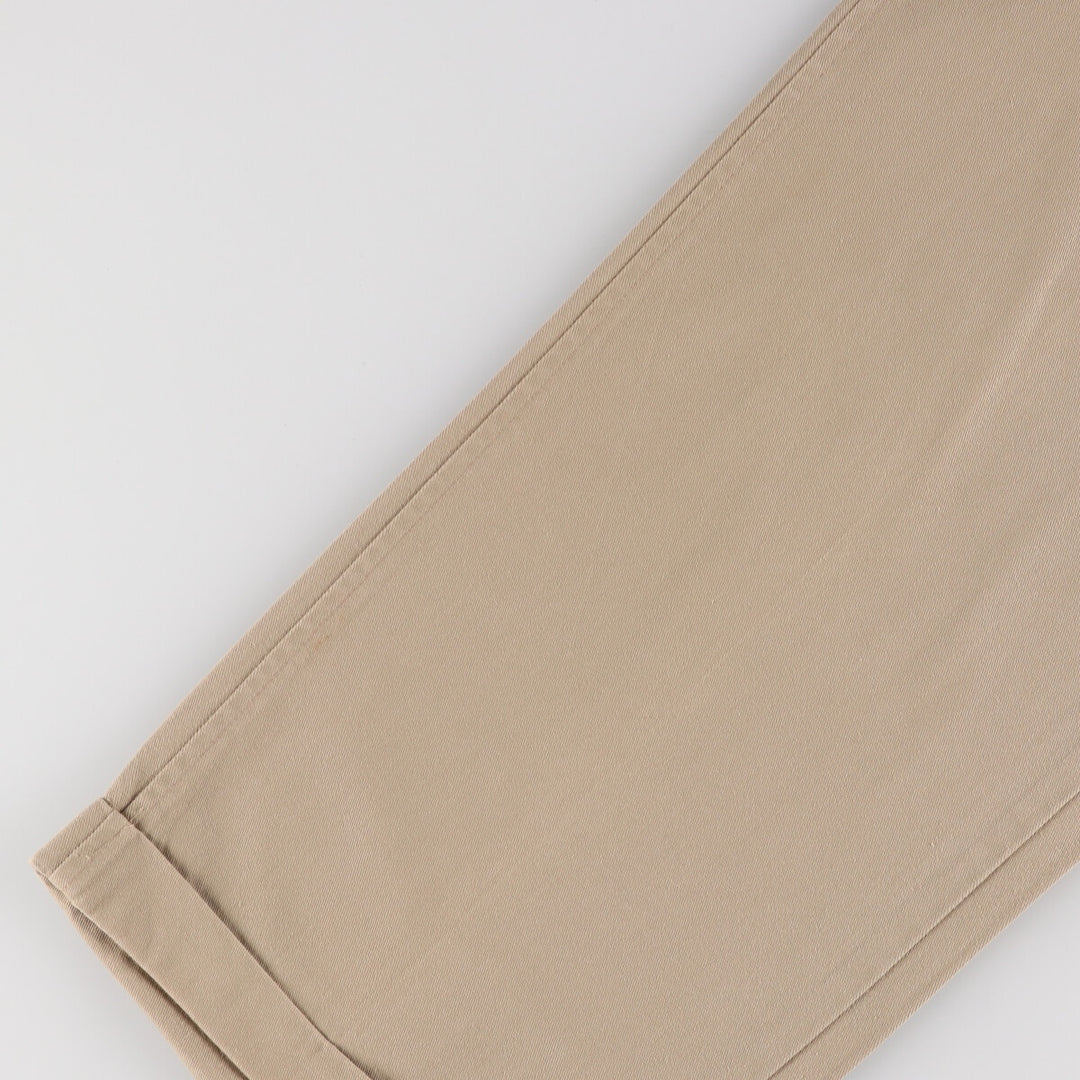 Ralph Lauren POLO by Ralph Lauren Two-pleat Chino Pants for Men, W35 cotton Khaki type beige Vintage Second Hand
