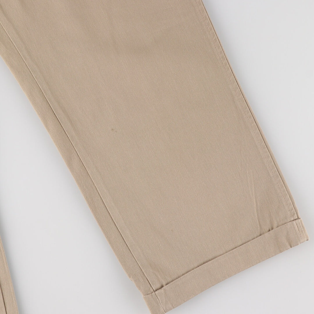 Ralph Lauren POLO by Ralph Lauren Two-pleat Chino Pants for Men, W35 cotton Khaki type beige Vintage Second Hand