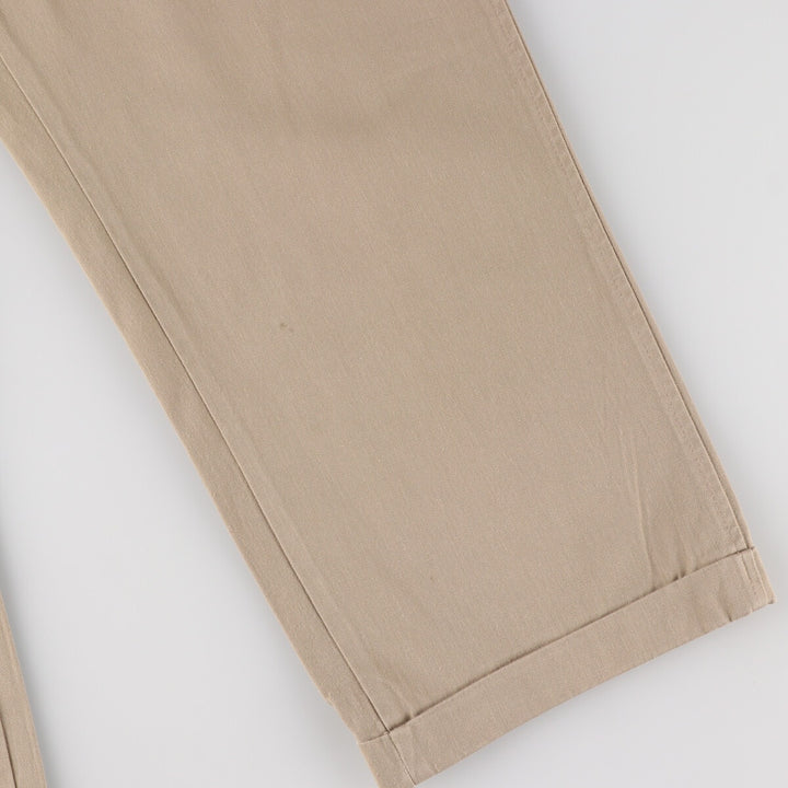 Ralph Lauren POLO by Ralph Lauren Two-pleat Chino Pants for Men, W35 cotton Khaki type beige Vintage Second Hand