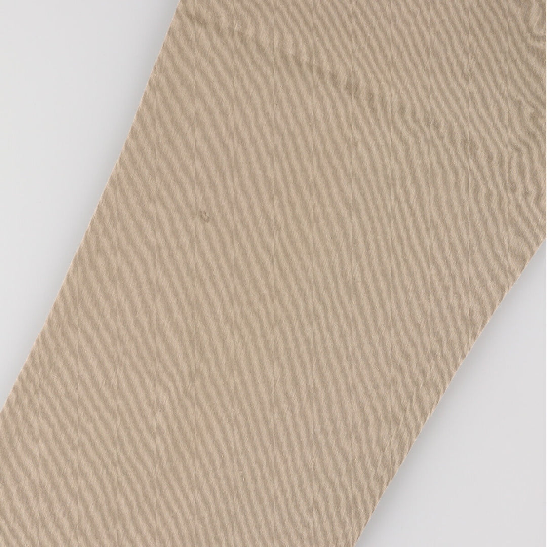 Ralph Lauren POLO by Ralph Lauren Two-pleat Chino Pants for Men, W35 cotton Khaki type beige Vintage Second Hand