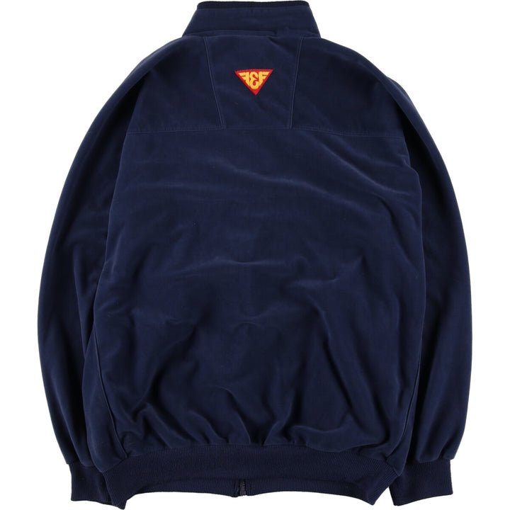 90s~00'S Adidas Velour Jersey Track Jacket Men's M size polyester navy blue type Vintage Second Hand