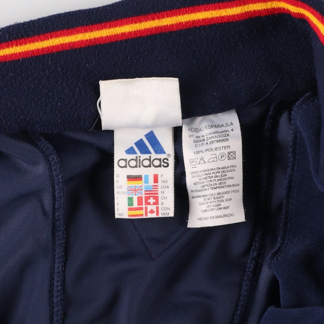 90s~00'S Adidas Velour Jersey Track Jacket Men's M size polyester navy blue type Vintage Second Hand
