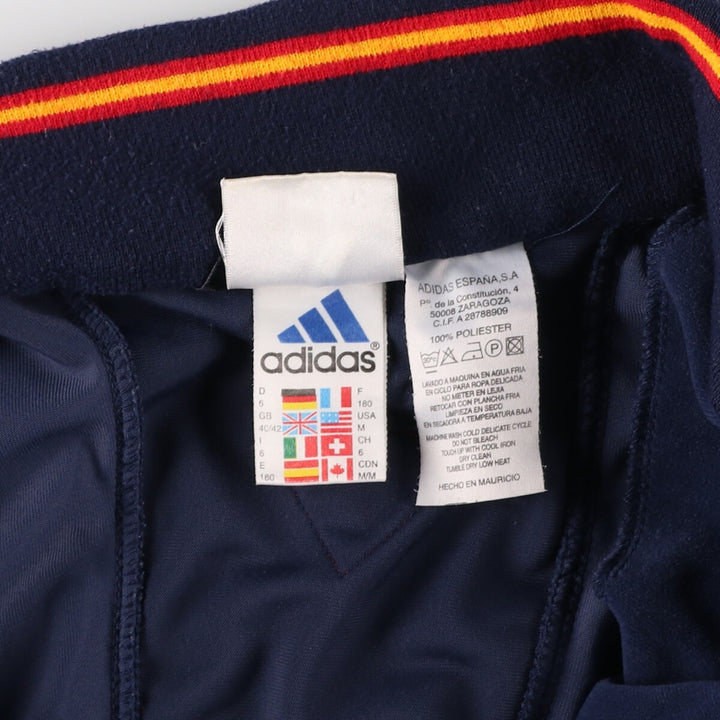 90s~00'S Adidas Velour Jersey Track Jacket Men's M size polyester navy blue type Vintage Second Hand