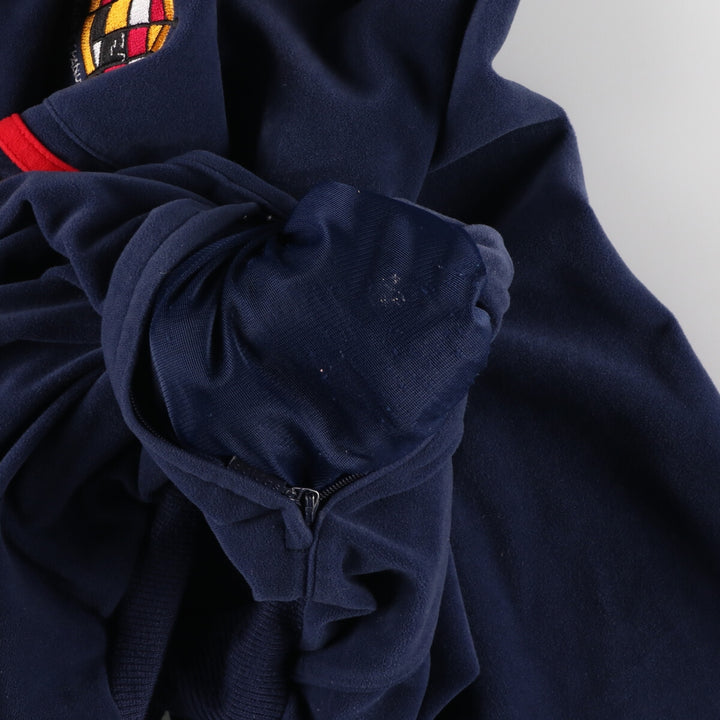 90s~00'S Adidas Velour Jersey Track Jacket Men's M size polyester navy blue type Vintage Second Hand