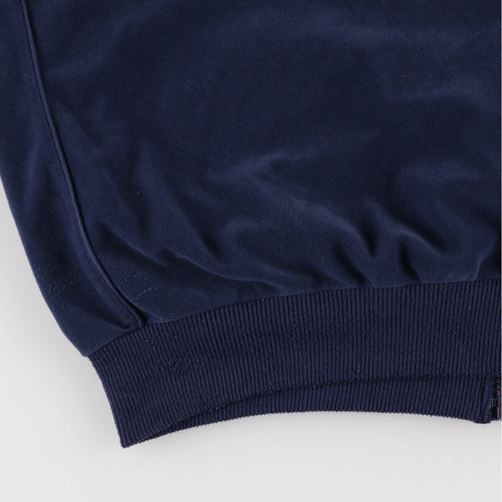 90s~00'S Adidas Velour Jersey Track Jacket Men's M size polyester navy blue type Vintage Second Hand