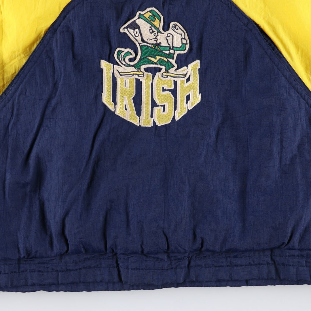 90'S APEX ONE FIGHTIN' IRISH Notre Dame University Fighting Irish padded anorak parka Men's XL equivalent /eaa474397