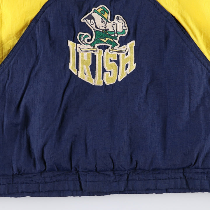 90'S APEX ONE FIGHTIN' IRISH Notre Dame University Fighting Irish padded anorak parka Men's XL equivalent /eaa474397