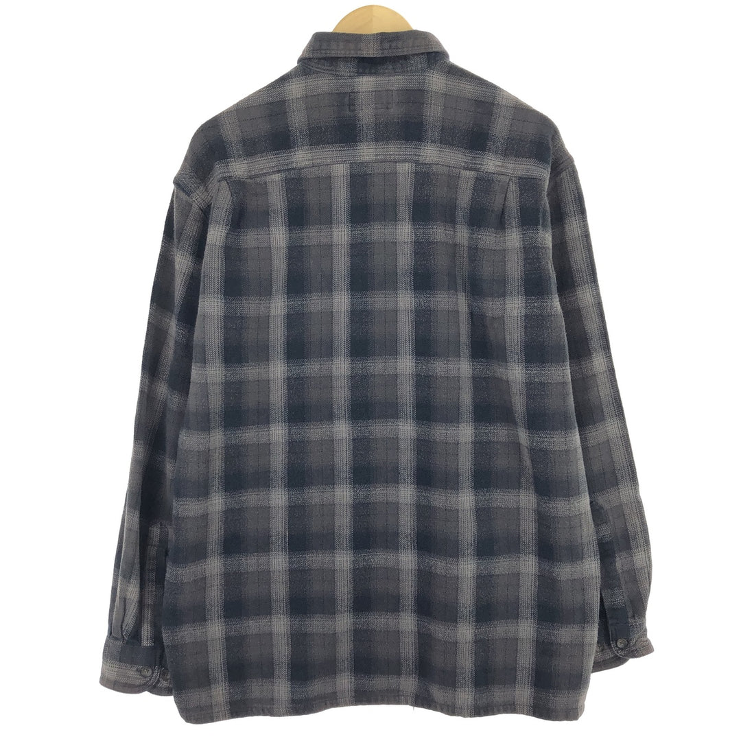 ST JOHN'S BAY Long Sleeve Flannel Check Shirt Men's Size L /eaa474415