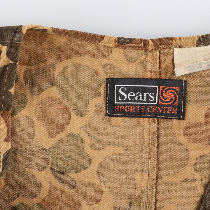 70'S Sears Camouflage Pattern Duck Hunter Camo Hunting Vest Men's Size L Vintage / eaa474591