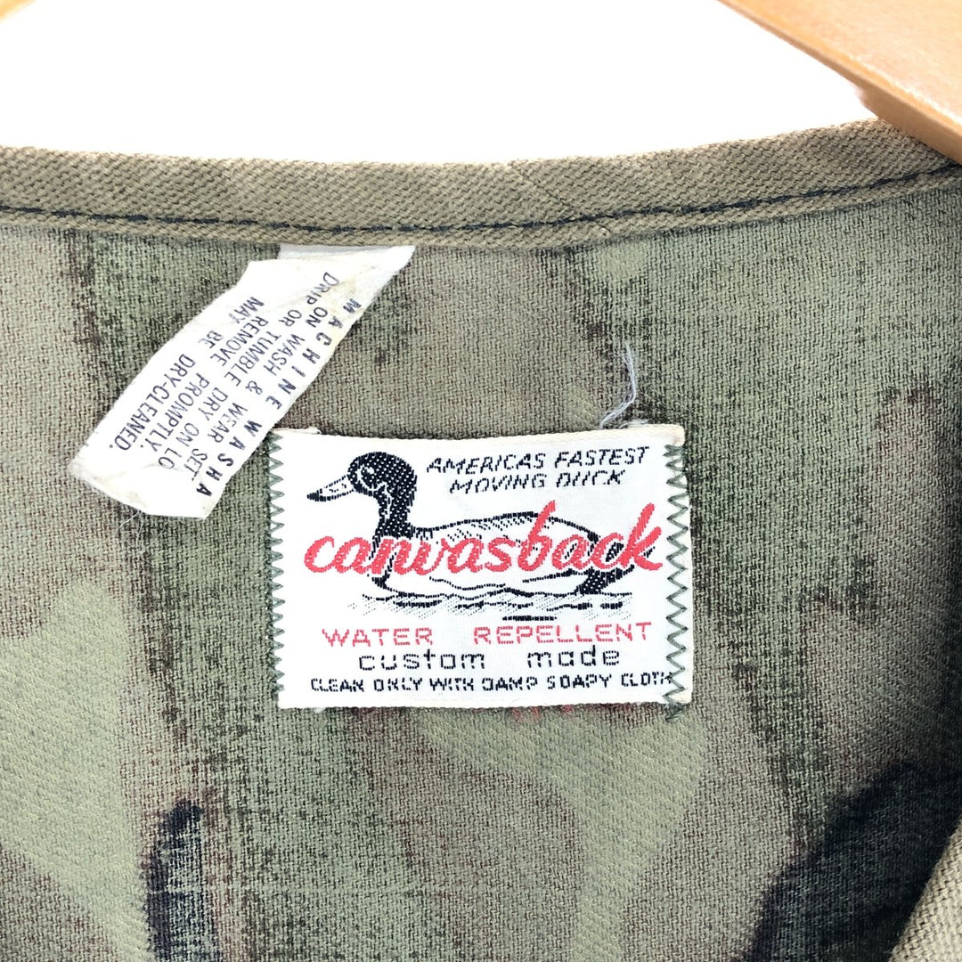 ~70'S CANVASBACK Camouflage Pattern Hunting Vest Men's M Size Vintage /eaa474595