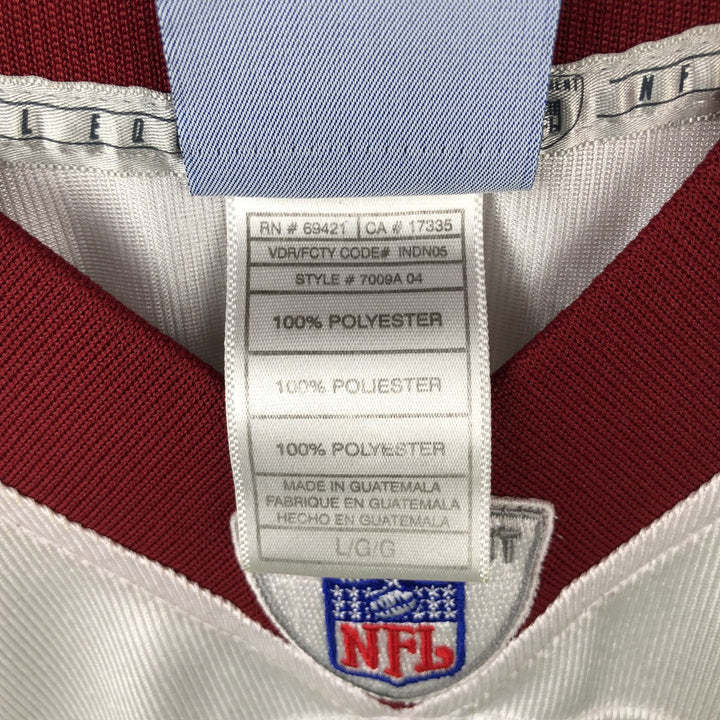 Reebok NFL Washington Redskins V-neck Mesh Football 3/4 Sleeve T-Shirt (Men's Size L) polyester white type Vintage Second Hand