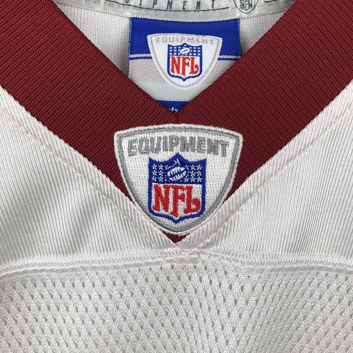 Reebok NFL Washington Redskins V-neck Mesh Football 3/4 Sleeve T-Shirt (Men's Size L) polyester white type Vintage Second Hand