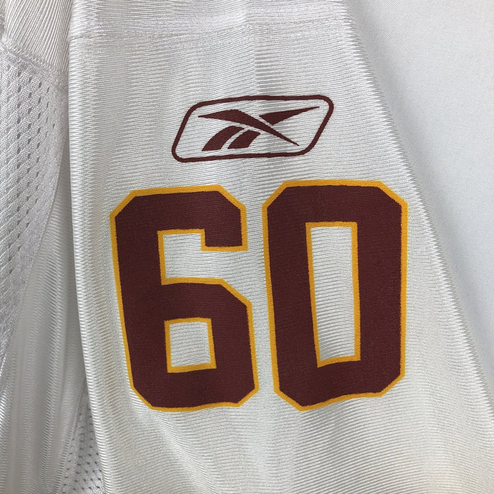 Reebok NFL Washington Redskins V-neck Mesh Football 3/4 Sleeve T-Shirt (Men's Size L) polyester white type Vintage Second Hand