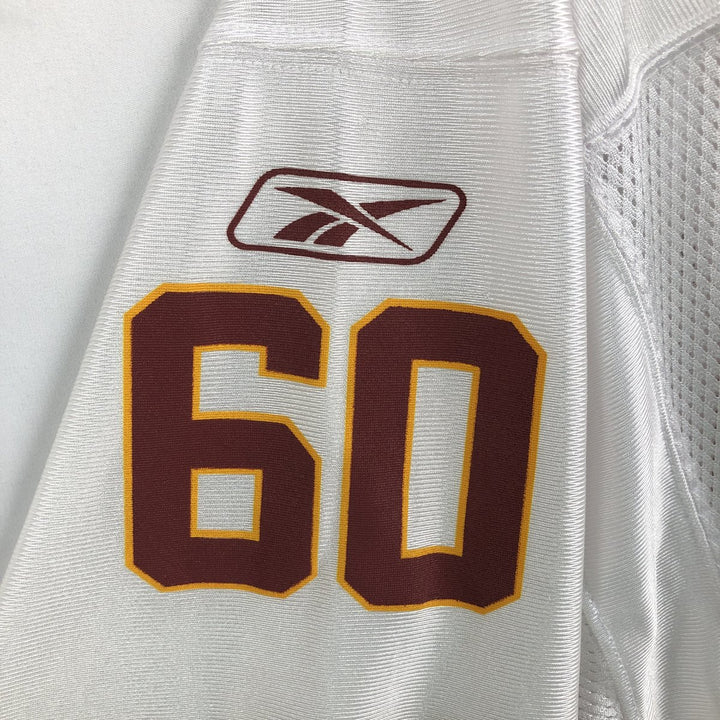 Reebok NFL Washington Redskins V-neck Mesh Football 3/4 Sleeve T-Shirt (Men's Size L) polyester white type Vintage Second Hand