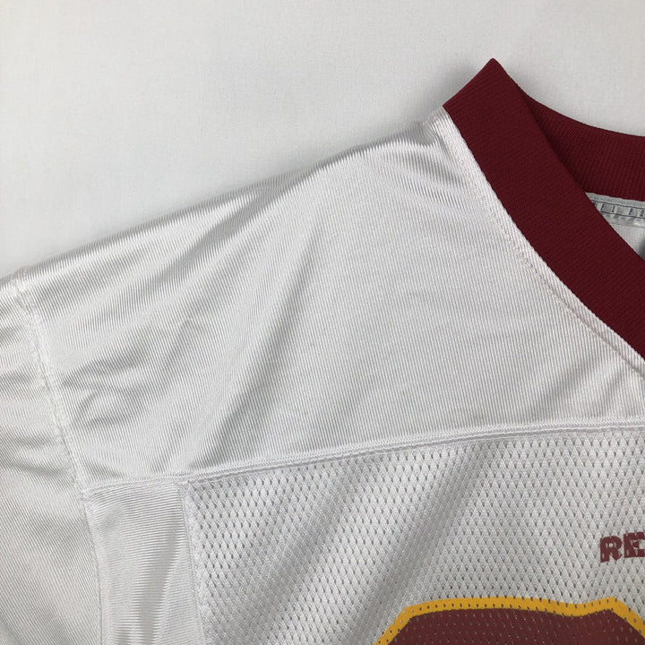 Reebok NFL Washington Redskins V-neck Mesh Football 3/4 Sleeve T-Shirt (Men's Size L) polyester white type Vintage Second Hand