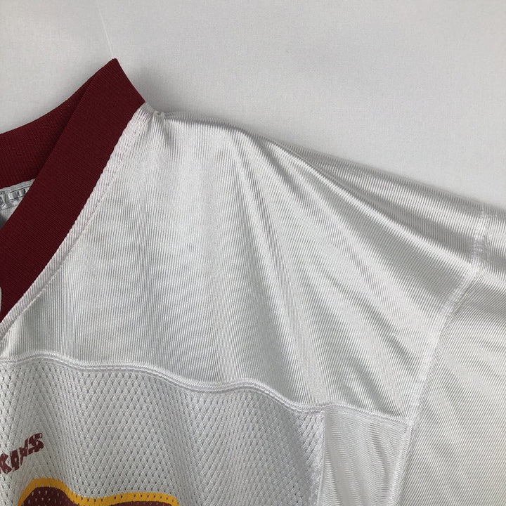 Reebok NFL Washington Redskins V-neck Mesh Football 3/4 Sleeve T-Shirt (Men's Size L) polyester white type Vintage Second Hand