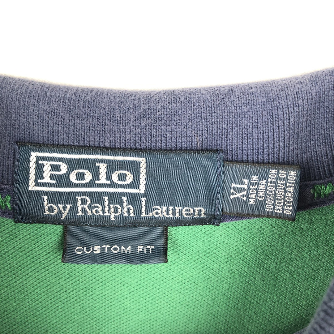 Ralph Lauren POLO by Ralph Lauren CUSTOM FIT Big Pony Short Sleeve Polo Shirt Men's XL cotton green type Vintage Second Hand