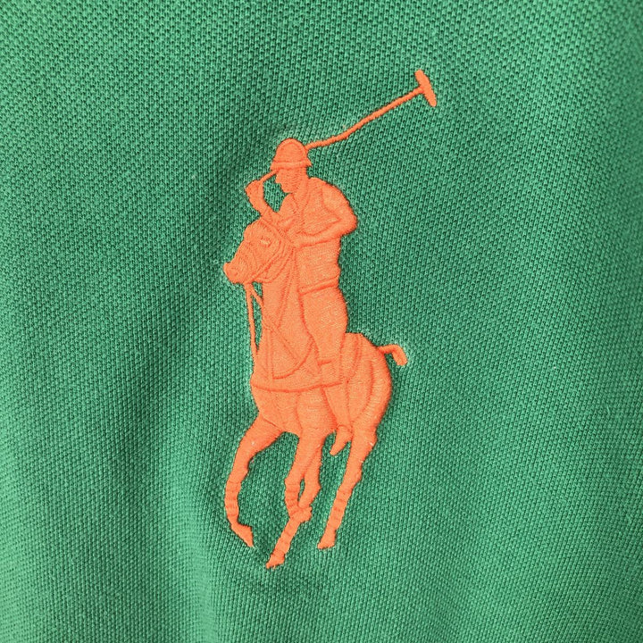 Ralph Lauren POLO by Ralph Lauren CUSTOM FIT Big Pony Short Sleeve Polo Shirt Men's XL cotton green type Vintage Second Hand