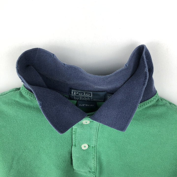 Ralph Lauren POLO by Ralph Lauren CUSTOM FIT Big Pony Short Sleeve Polo Shirt Men's XL cotton green type Vintage Second Hand