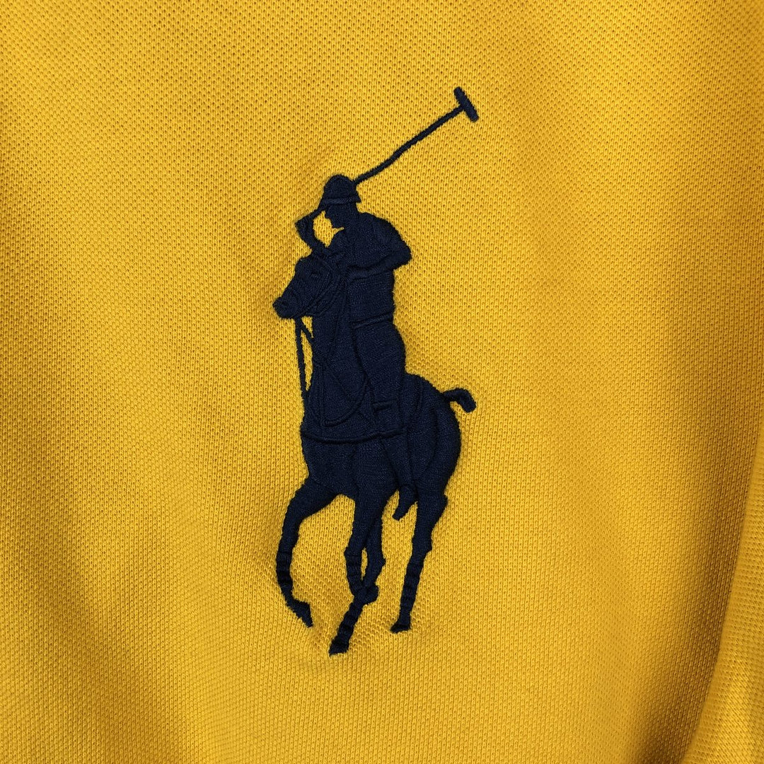 Ralph Lauren POLO by Ralph Lauren CUSTOM FIT Flag Pattern Big Pony Short-Sleeve Polo Shirt (Men's XXL equivalent) cotton yellow type Vintage Second Hand