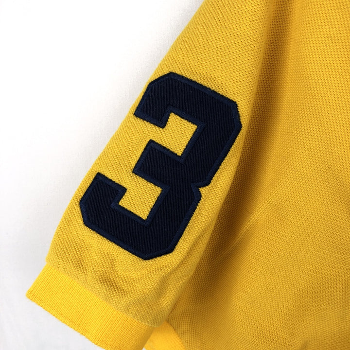 Ralph Lauren POLO by Ralph Lauren CUSTOM FIT Flag Pattern Big Pony Short-Sleeve Polo Shirt (Men's XXL equivalent) cotton yellow type Vintage Second Hand
