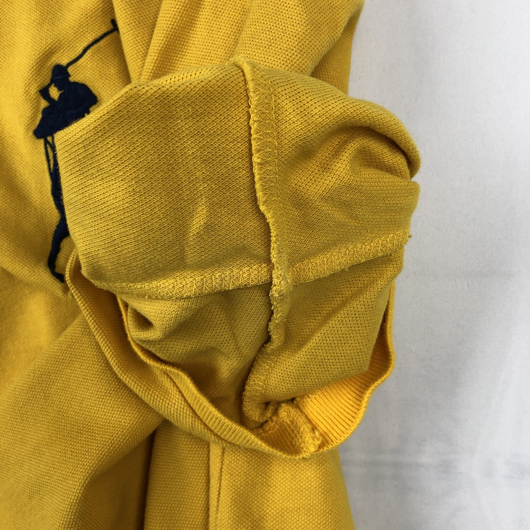 Ralph Lauren POLO by Ralph Lauren CUSTOM FIT Flag Pattern Big Pony Short-Sleeve Polo Shirt (Men's XXL equivalent) cotton yellow type Vintage Second Hand