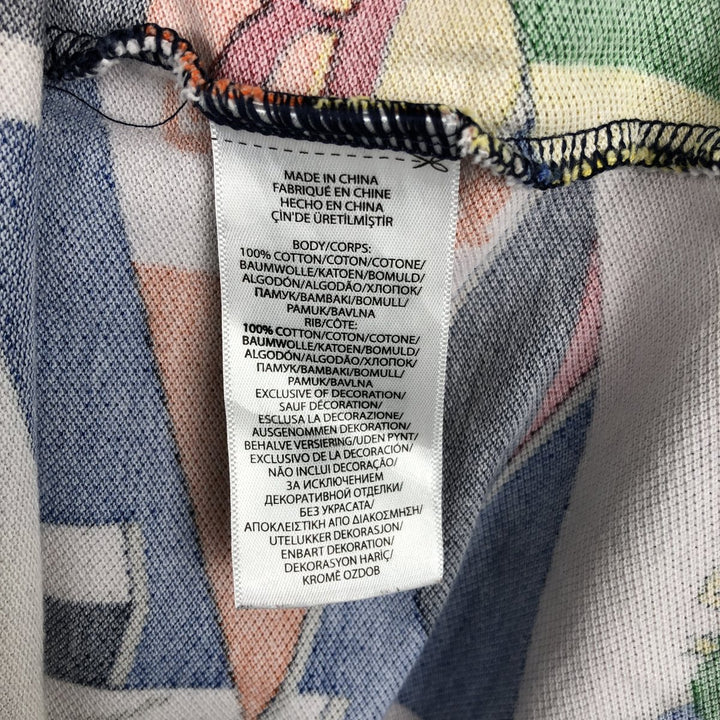 Ralph Lauren POLO RALPH LAUREN CLASSIC FIT all-over print short-sleeved polo shirt, men's size L cotton navy blue type Vintage Second Hand