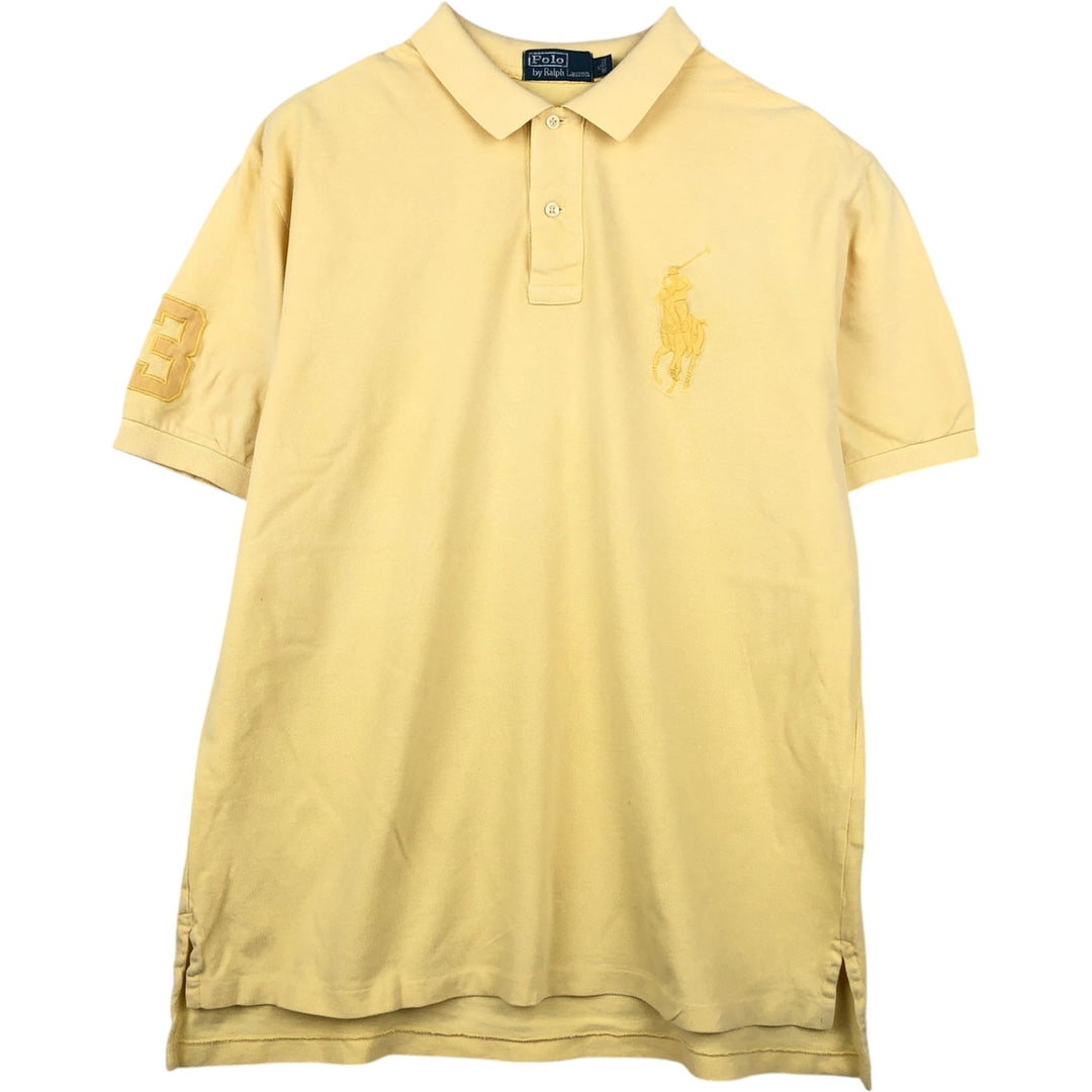 Ralph Lauren POLO by Ralph Lauren Big Pony Short Sleeve Polo Shirt Men's XL cotton yellow type Vintage Second Hand