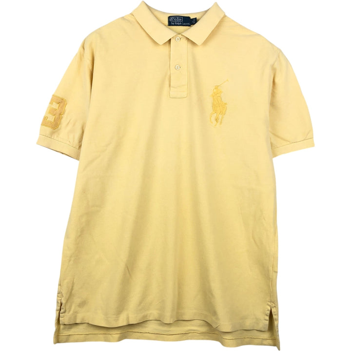 Ralph Lauren POLO by Ralph Lauren Big Pony Short Sleeve Polo Shirt Men's XL cotton yellow type Vintage Second Hand