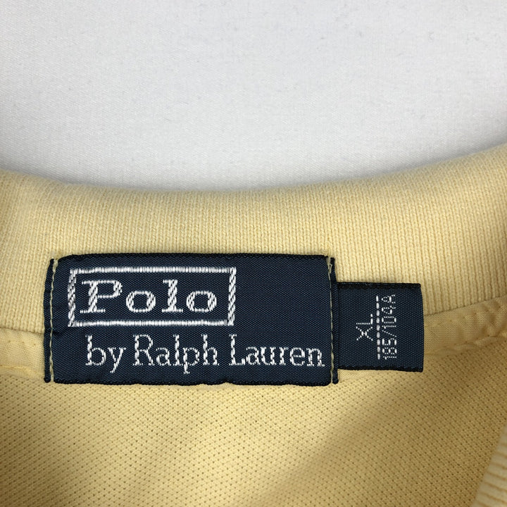 Ralph Lauren POLO by Ralph Lauren Big Pony Short Sleeve Polo Shirt Men's XL cotton yellow type Vintage Second Hand