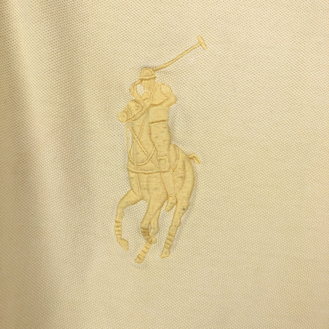 Ralph Lauren POLO by Ralph Lauren Big Pony Short Sleeve Polo Shirt Men's XL cotton yellow type Vintage Second Hand