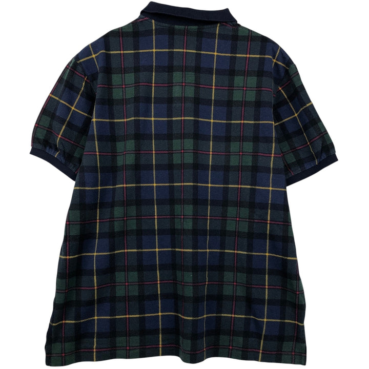 Ralph Lauren POLO by Ralph Lauren CUSTOM FIT Big Pony Short-Sleeve Check Polo Shirt, Men's XXL equivalent. cotton navy blue type Vintage Second Hand